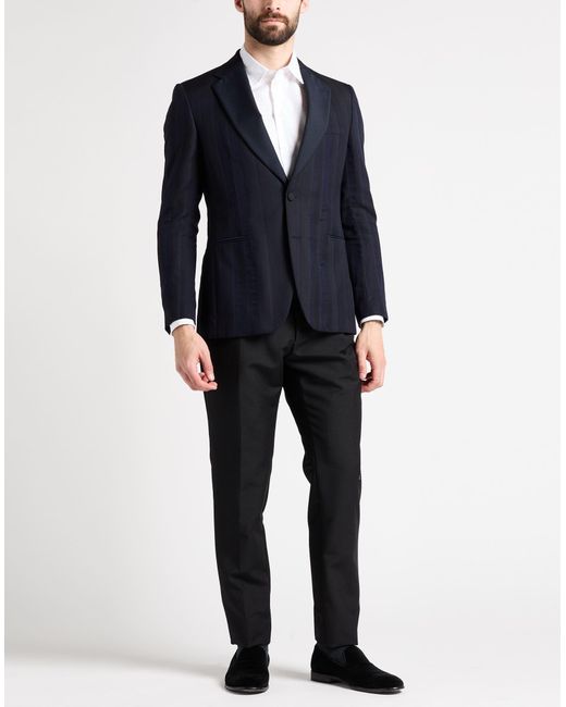 Lardini Blue Suit Cotton, Wool, Elastane for men