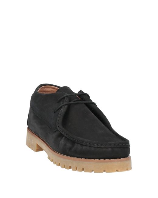 Berna Black Lace-Up Shoes Soft Leather for men