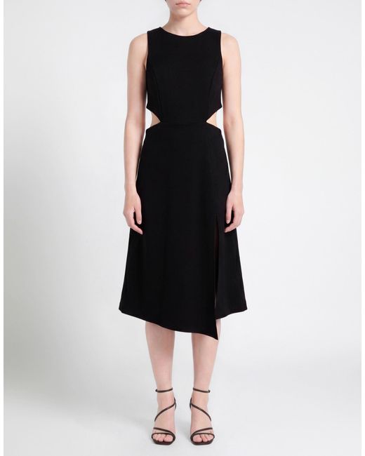 Dixie Black Midi Dress Viscose, Polyamide, Elastane