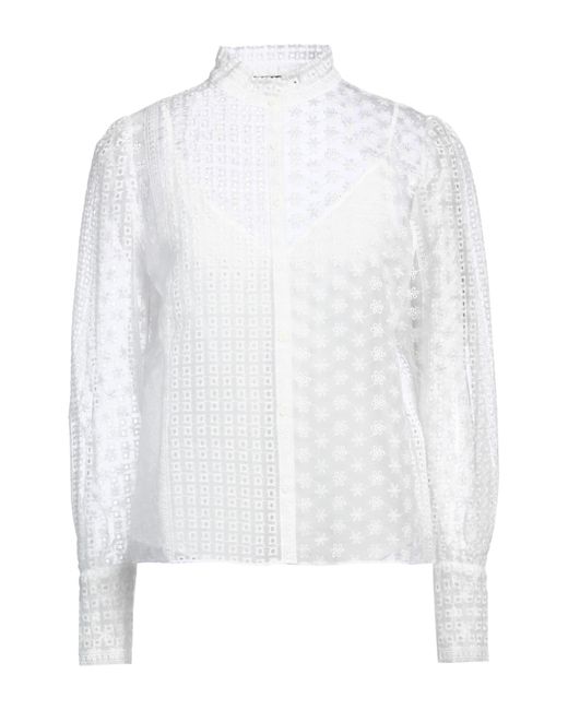 Maje White Shirt Cotton, Polyester, Polyamide