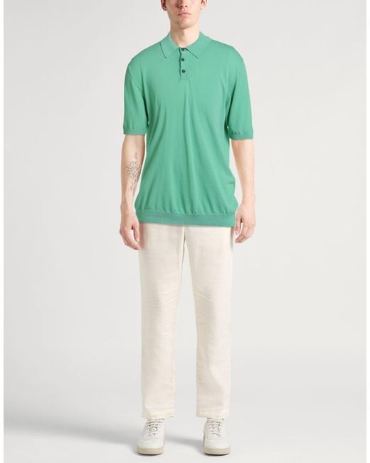 Roberto Collina Green Light Polo Shirt Cotton for men