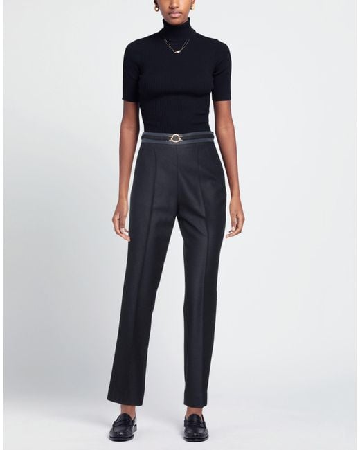 Moncler Blue Pants Virgin Wool, Polyamide