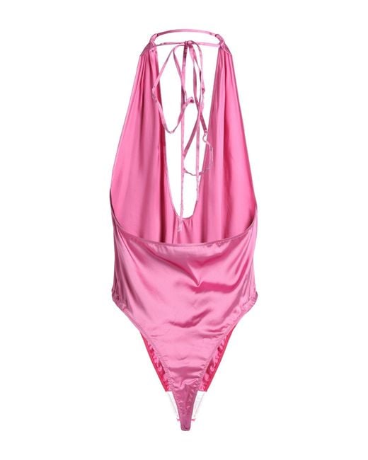 Jacquemus Pink Bodysuit Viscose, Elastane