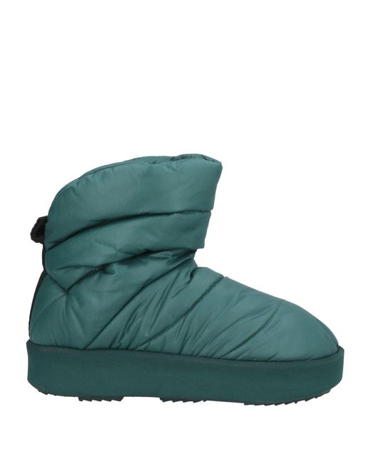 PIUMESTUDIO Green Ankle Boots Textile Fibers