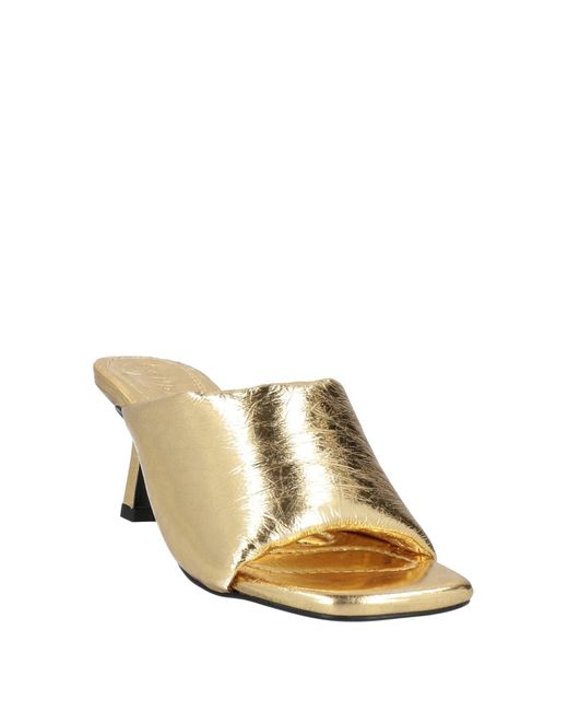 Sandro Metallic Sandals Leather
