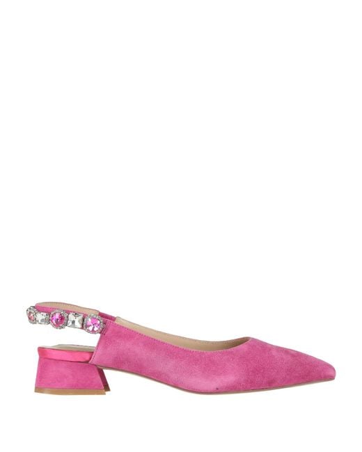 Luciano Barachini Pink Fuchsia Pumps Leather