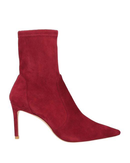 Stuart weitzman red sales suede boots