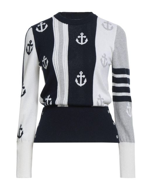 Thom Browne Blue Midnight Sweater Cashmere