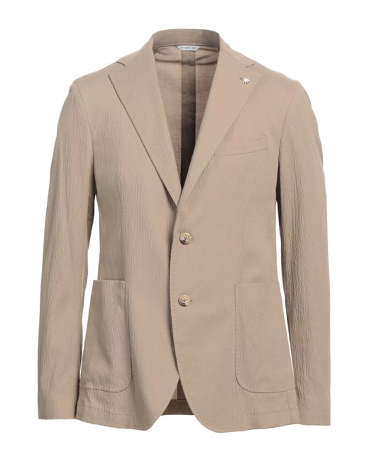 Manuel Ritz Natural Sand Blazer Lyocell, Cotton, Elastane for men