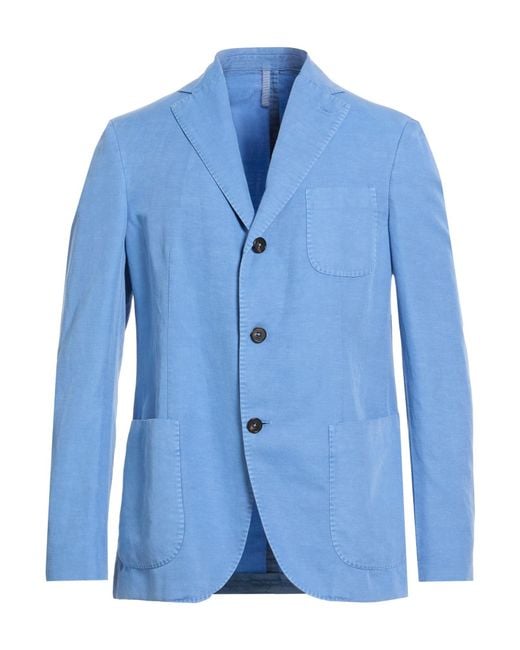 Incotex Blue Blazer Linen, Cotton for men