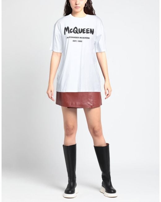 McQueen White T-Shirt Cotton