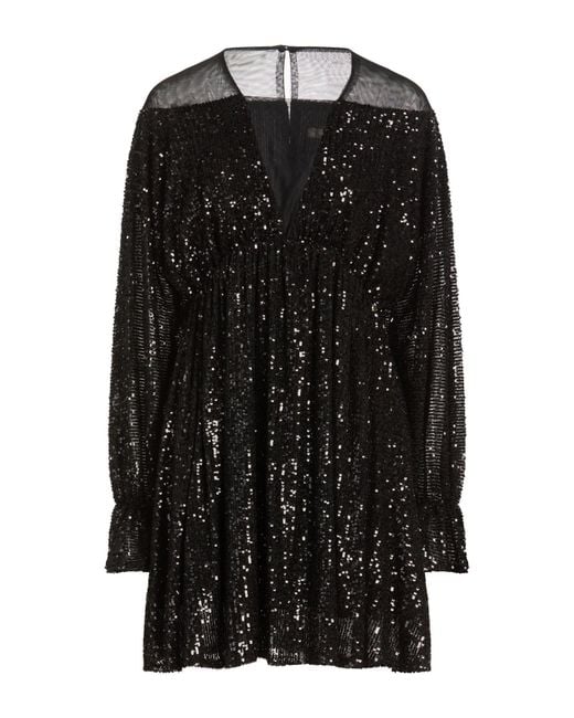 Relish Black Mini Dress Polyester, Elastane