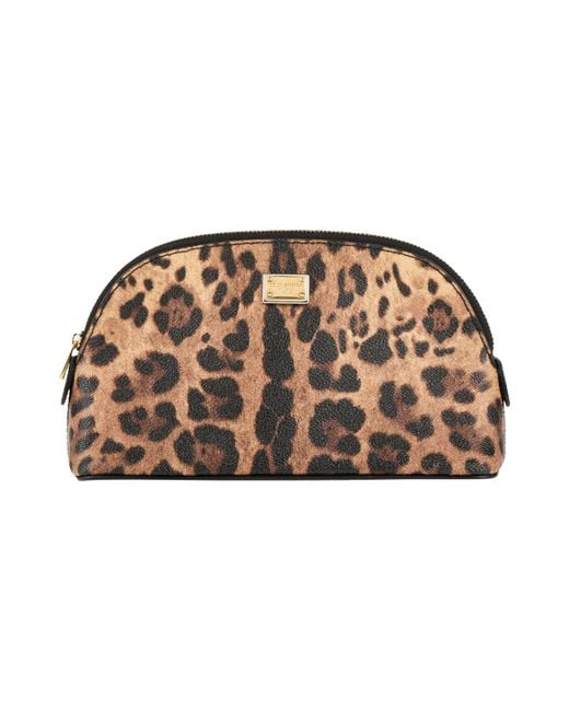 Dolce & Gabbana Brown Beauty Case Leather
