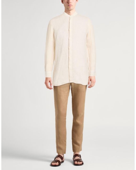 120% Lino White Shirts for men