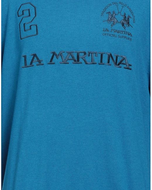 La Martina Blue Jumper for men