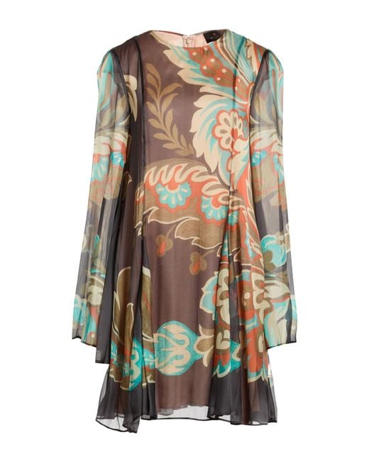 Etro Multicolor Mini Dress Silk