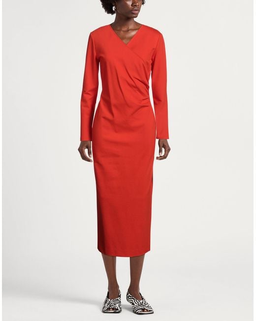 MEIMEIJ Red Midi-Kleid