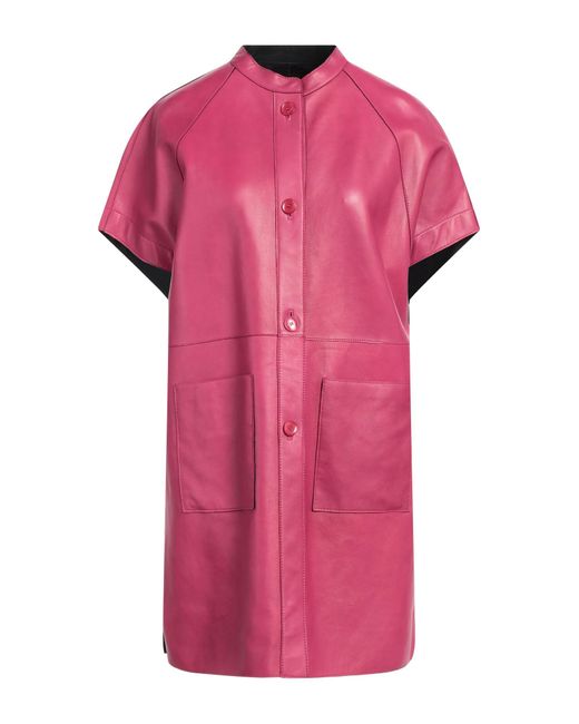 THE JACK AND JACKIE LEATHERS Pink Overcoat & Trench Coat