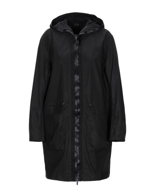 Armani Exchange Black Overcoat