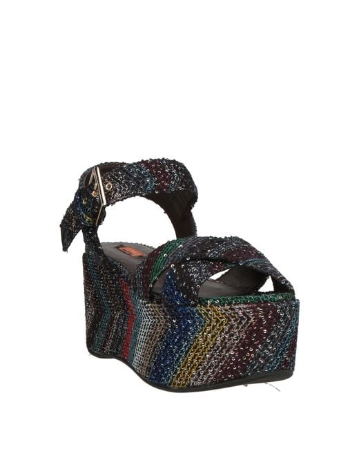Missoni Black Sandals Textile Fibers
