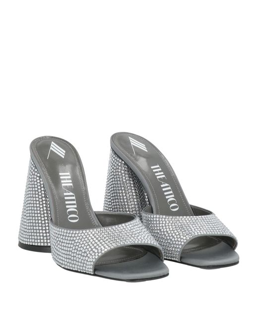 The Attico Gray Sandals Textile Fibers