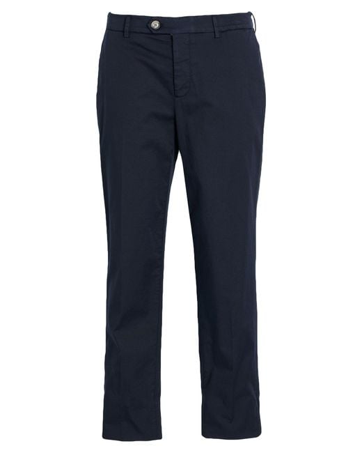 Brunello Cucinelli Blue Pants Cotton, Elastane for men