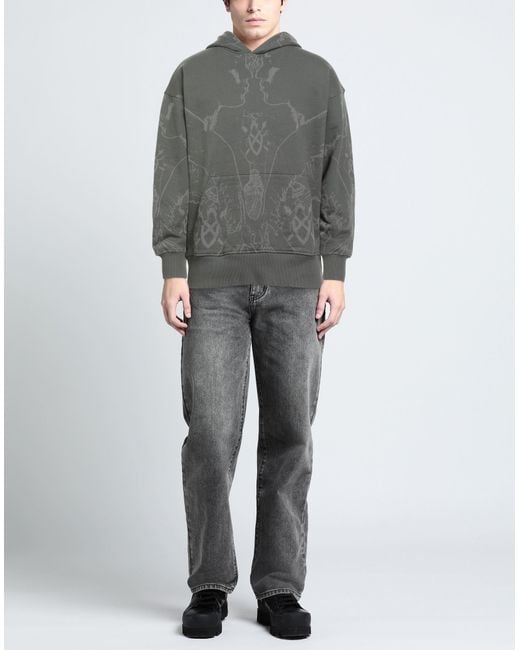 Daily Paper Gray Military Sweatshirt Cotton for men