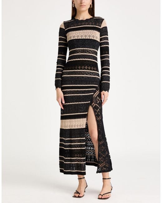 Akep Black Maxi Dress Viscose, Polyester