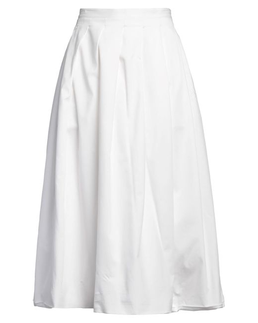 Semicouture White Midi-Rock