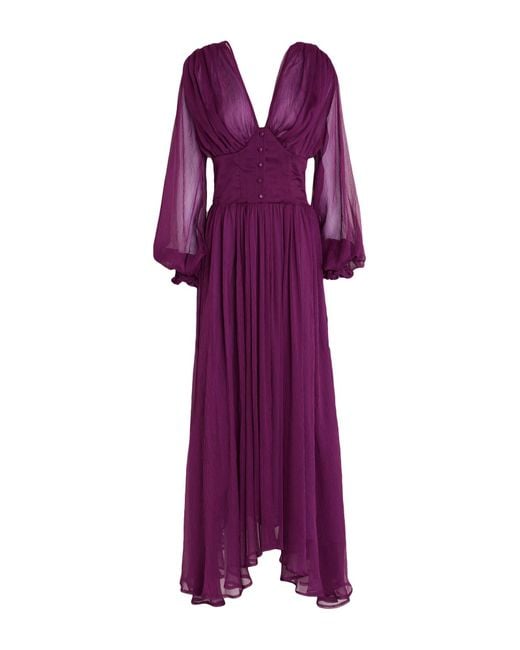 WEILI ZHENG Purple Maxi Dress