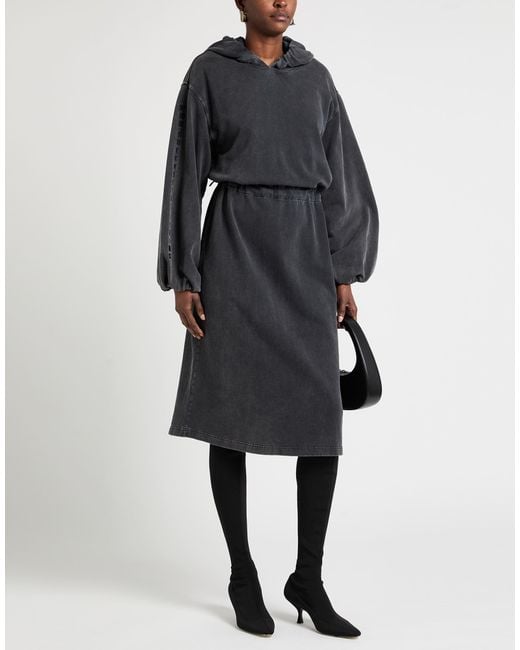 DIESEL Black Midi Dress Cotton