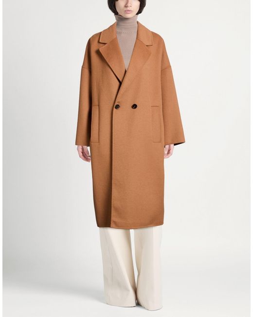 BRERAS Milano Brown Coat Wool, Polyester