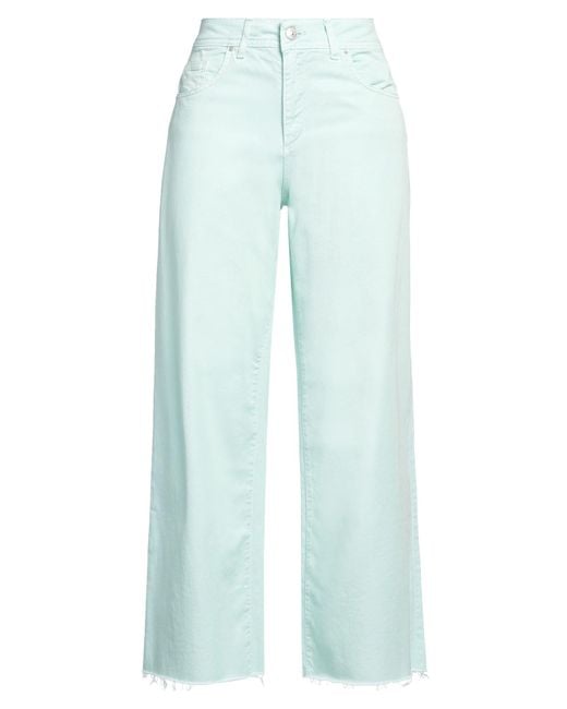 NOIR'N'BLEU Blue Pants Cotton, Elastane