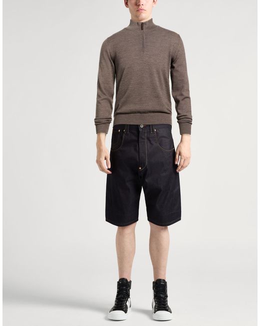Canali Brown Sweater Merino Wool for men