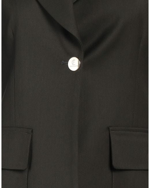 Cristinaeffe Black Dark Blazer Polyester, Viscose, Elastane