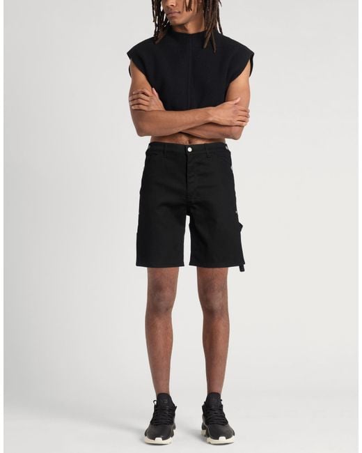 Courreges Black Denim Shorts for men