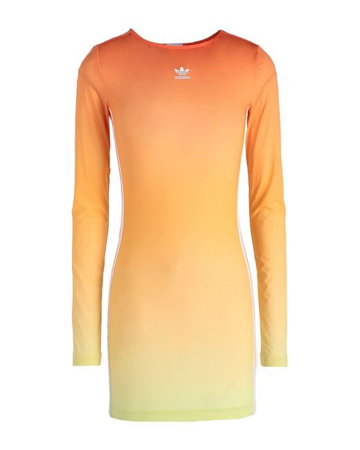 ワンピース *Adidas*adidas*Adidas* Original long sleeve mini dress orang adidas Originals Mini Dress in Orange | Lyst UK