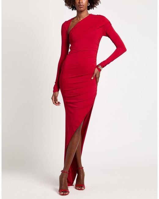 Amen Red Maxi Dress Acetate, Polyamide, Elastane