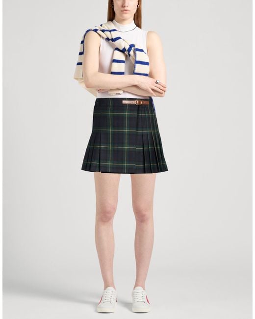 Céline Green Dark Mini Skirt Wool