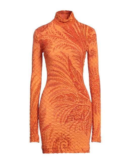 Etro Orange Mini Dress