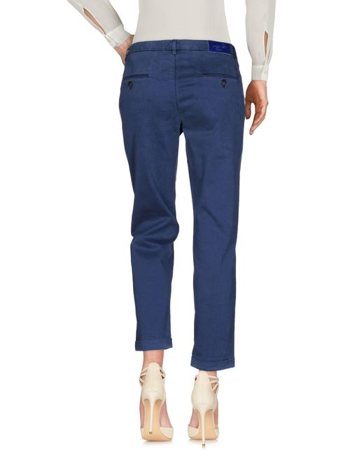 Jacob Cohen Blue Pants Lyocell, Cotton, Elastane