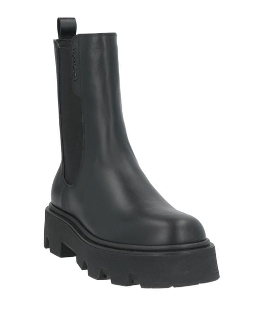 Moncler Black Ankle Boots Leather