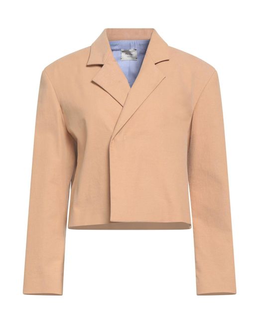 Alysi Pink Crème Camel Blazer Cotton, Elastane