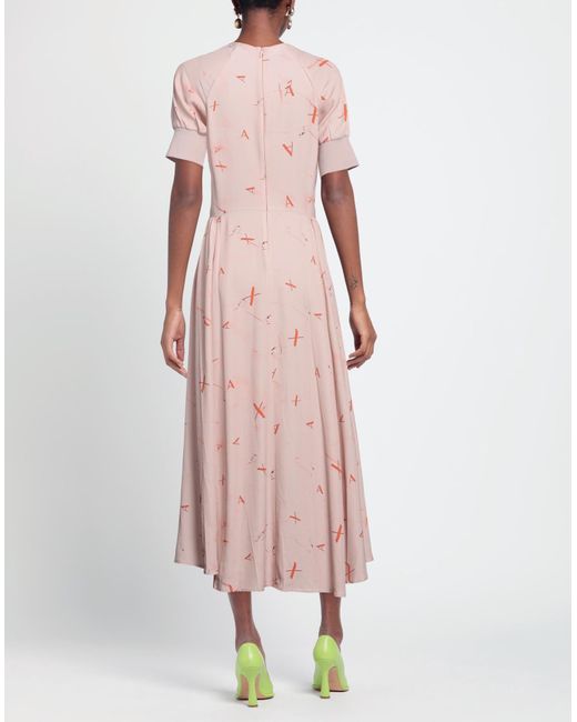Armani Exchange Pink Midi-Kleid