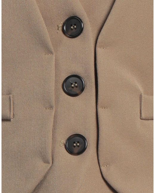 Dixie Brown Camel Tailored Vest Polyester, Viscose, Elastane, Acetate