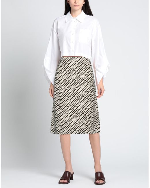Aspesi White Midi Skirt