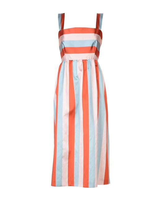 RED Valentino White Maxi Dress Polyester, Silk