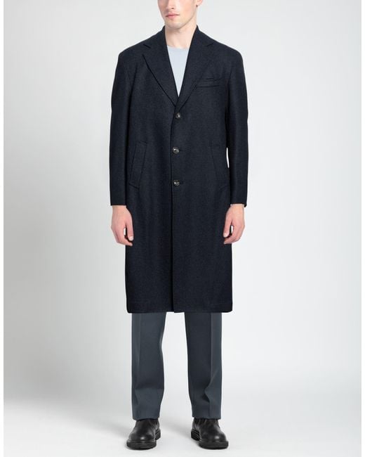 Giampaolo Blue Overcoat & Trench Coat for men