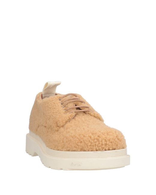 Buttero Natural Camel Lace-Up Shoes Leather