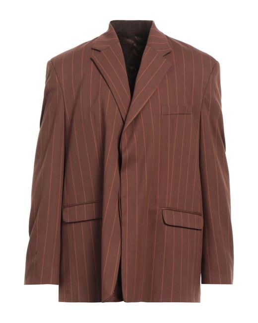 FAMILY FIRST Brown Blazer Polyester, Viscose, Wool, Elastane for men